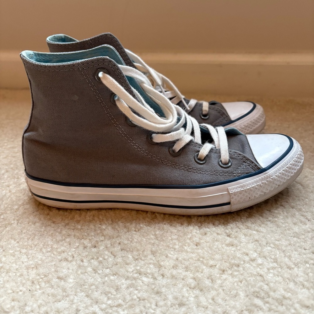 Gray Converse High Top Sneakers